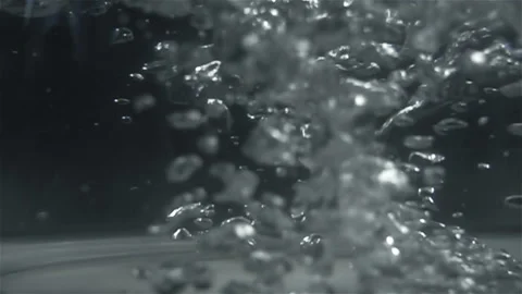 Close-up view of Boiled Water in Slow Motion Stock Footage 104723189