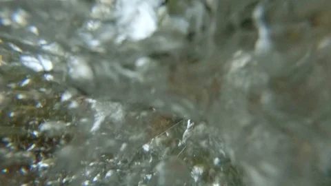 Close-up view of boiling water through glass in kettle with bubbles Stock Footage 107824553