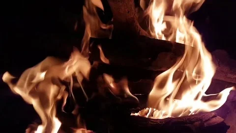 Close-up view on bonfire flame 05 스톡 동영상 82588551