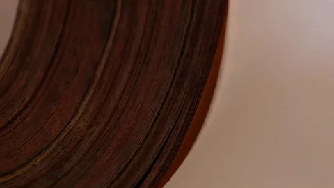 Close up View of Book Turning Pages Video stock 130300302
