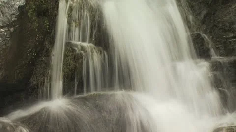 Close Up View of the Bottom Of A Waterfall 3 스톡 동영상 19319870