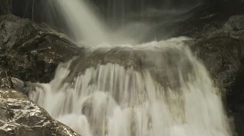 Close Up View of the Bottom Of A Waterfall Video stock 19319894