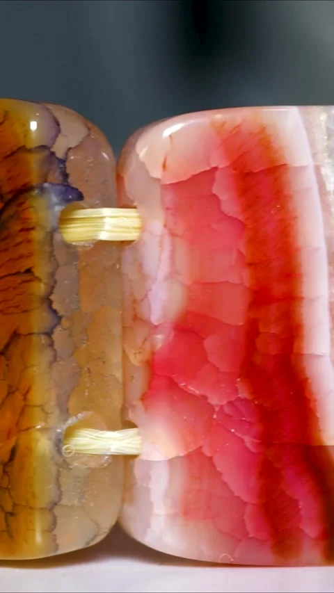 A close-up view of a bracelet on a table, perfect for decoration or gift pr.. Stock Footage 345168549