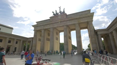 Close up view of Brandenburg Gate, Berlin Stock Footage 53305932