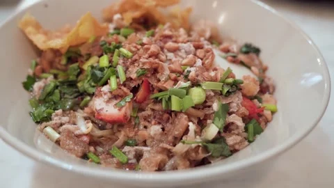 Close-up view of the brewed bean curd noodles 動画素材 300178491