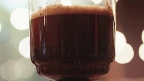 Close up view of brewing coffee in an alternative coffee maker. Syphone coffee Video stock 69085209