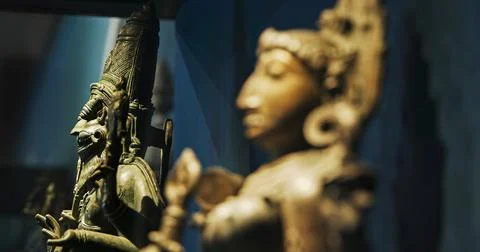 Close-up View On Bronze Statues Of Rasa And Mahakali. Rasa - The Sentiments Stock Photos