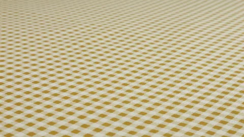 Close-up view on the brown and beige color cage cotton fabric rotated  Stock-Footage 293875569