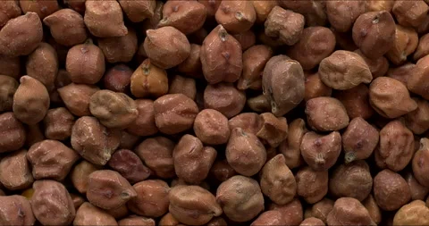 Close-up view of brown chickpea.  Background texture. Stock Footage 301644858