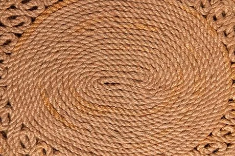 Close up view of brown rope pattern. Stock Photos