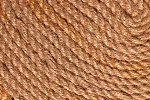 Close up view of brown rope pattern. Stock Photos