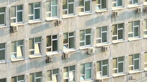 Close-up View on Building Windows Stock Footage 53207620