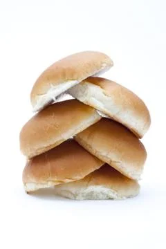 Close up view of a burger bun arranged in stack Stock Photos