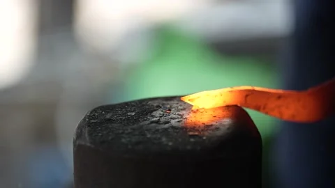 Close up view of burnt knife Stock Footage 262709317