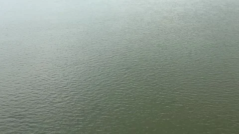 Close-Up View of Calm River Water Surface with Gentle Ripples in Odisha India 库存影片 338040848