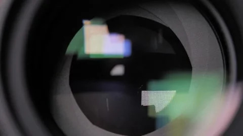 Close up view of a camera lens Stock Footage 252664662