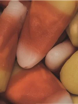 Close View of Candy Corn Pieces Stock Photos