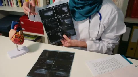 Close up view of cardiologist working in hospital Stock Footage 251941472