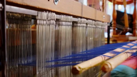 Close - up view of carpet weaving. 4k Footage in Turkey Stock Footage 209651172