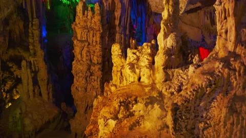 Close up view of Cave in Denizli. 4K footage in Turkey Stock Footage 207080138