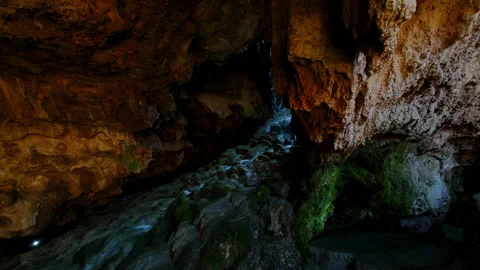 Close up view of Cave in Denizli. 4K footage in Turkey Stock Footage 207081216