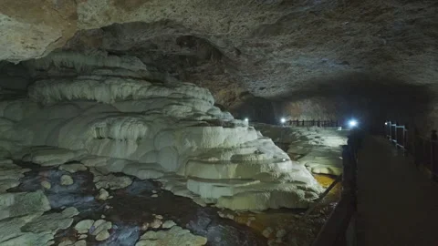 Close up view of Cave in Denizli. 4K footage in Turkey Stock Footage 207082238