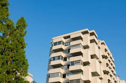 Close up view of the Central Park building in Lugano, Switzerland Fotos de archivo