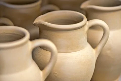 Close-up view of ceramic dishware Stock Photos