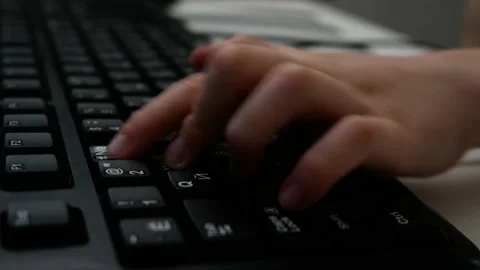 Close up view of child's hands. Cyber sport. Stock Footage 154500407