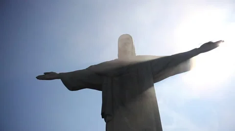 Close view of Christ the Redeemer Statue Video stock 64862566