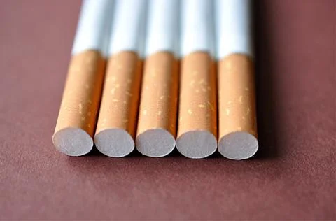 Close-up view of cigarettes Stock Photos