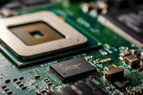 Close view of circuit board 스톡 사진
