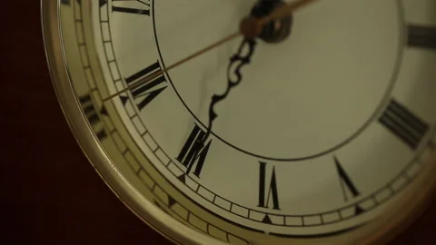 Close Up View Of Clock As Seconds Tick Away Stock-Footage 167739079