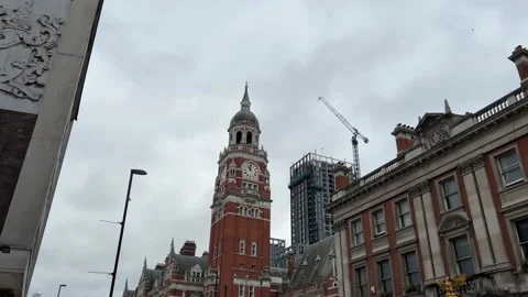 Close view of Clocktower, Katherine Street, Croydon, 4K Stock Footage 171408616