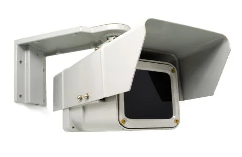 A close view of a closed television security camera Stock Photos
