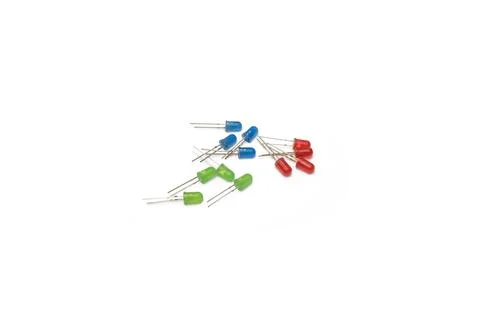 Close-up view of a collection of red, blue, and green LED (Light Emitting Dio Stock Photos