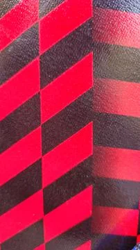 Close up view of a colorful background of a red and white stripes Foto stock