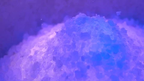The close-up view of the composition of the great amout of salt at the bright Stock Footage 82639086