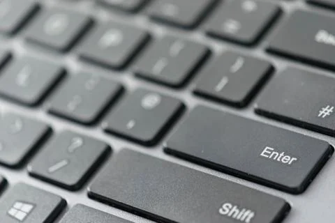 Close up view of a computer keyboard keys Stock Photos