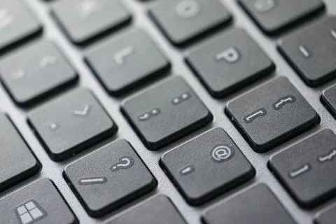 Close up view of a computer keyboard keys Stock Photos