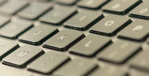 Close up view of a computer keyboard keys Stock Photos