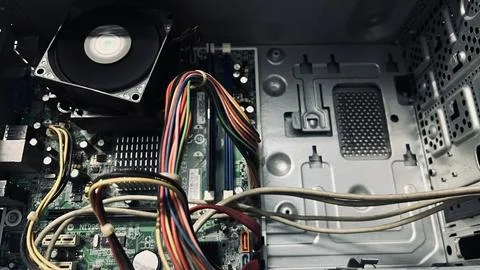 A close up view of a computer process outsourcing machine parts Stock Photos