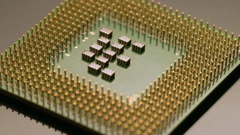 Close-up view of a Computer processor Stock Footage 295528950