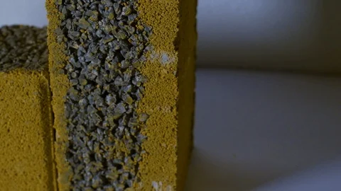 Close-up view of concrete blocks for self-locking paving of roads and sidewal 스톡 동영상 99221965