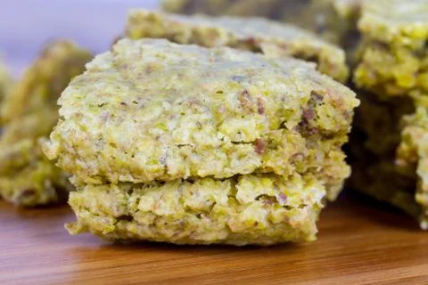 Close Up View of Cookie with Pistachio Stock Photos