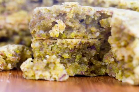 Close Up View of Cookie with Pistachio Stock Photos