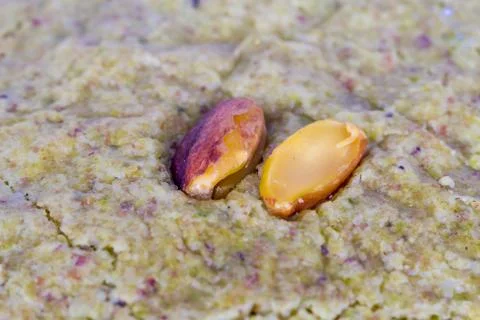 Close Up View of Cookie with Pistachio Stock Photos