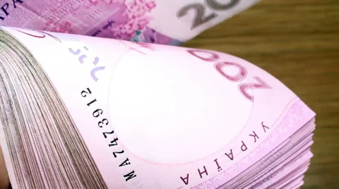 Close-up view of counting banknotes. Business and financial concept Stock Footage 61214157