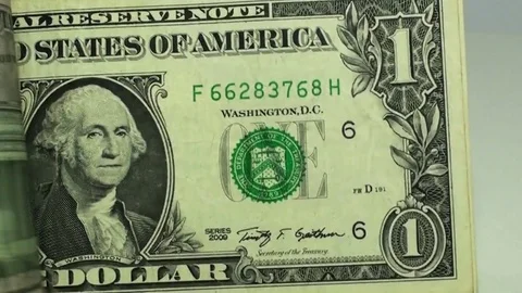 Close-up view of counting dollar bills. Stock Footage 77822467