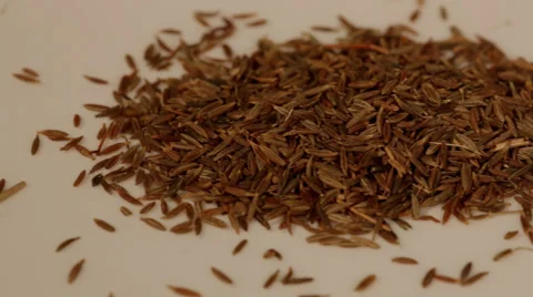 Close view of cumin spice in sharp focus Stock Footage 53285614